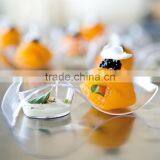 Food Grade BPA Free Plastic Curved Dishes , Party Desert Cocktail Holder Pack thumbnail-6