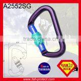 28KN D Type Aluminum Mountain Climbing Carabiner With Screw Lock thumbnail-3