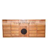 Cabinet Minimalist Natural Stain Colour Solid Teak Wood Furniture, Minimalist Cabinet Bedroom Large Handmade thumbnail-3