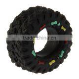Free Shipping Animal Sounds Tire Shape Pet Dog Toy Puppy Cat Chews Squeaky Rubber Toys Squeaking 8*4cm Tire Pet Toys thumbnail-2