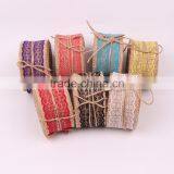 MSD 2016 Woven Jacquard 2.5 Inch Wide Natural Jute Ribbon thumbnail-1