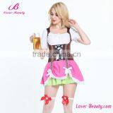 Germany Oktoberfest Lovely Pink Dirndl Dress Wholesale thumbnail-1