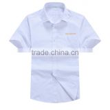 HOT!Custom Made Men Plain TC Polyester Cotton Corporate/office Uniform Work Shirts with logo printing
