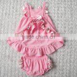 2015wholesalesimple Design Newborn Romper Baby Clothes Ruffled Romper in Gray Chevron and Aqua, Sunsuit for Baby Girl thumbnail-1