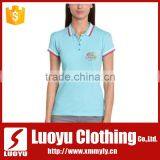 Dir Fit Ladies Polo Sport Design Hot Sale Blank Pink Polo for Women's thumbnail-1