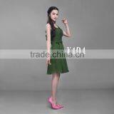Green Color Anti-Wrinkle Elegant Chiffon Party Cocktail Dress thumbnail-4