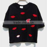 Apparel Women Clothing Custom t Shirt Short Sleeve Shirt Women Blouse Casual White Slim t Shirt Guangzhou Factory Cheap Price thumbnail-1