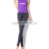 Purple Women 's Aerobics Pant Suit Yoga Shirts Body Building Sexy Clothing