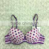 Top Brand Hot Images Smart Women Sexy Bra and Panty Set Print Dot Push up Bra Classic Design thumbnail-2