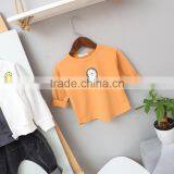 Autumn New Style Solid Color Cute Printing t Shirt Long Sleeve for Kids thumbnail-2