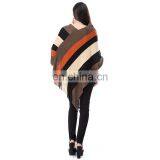 European Style Ladies Irregular Design Pullover Poncho Sweater With Tassel thumbnail-2