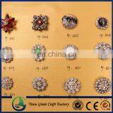 Fashion Bulk Rhinestone Button,cheap Crystal Button,Metal Pearl Rhinestone Buttons 34MM