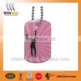 New Design Pink Metal Dog Tags