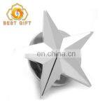 Cartoon Design Star Shaped Gold Color Metal Badge For Promotion