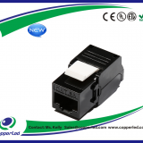 UTP Cat.6A Keystone Jack 180 Degree Black Color thumbnail-1