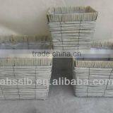 2013 Antique Color Woven Willow Garden Decoration Flowerpot thumbnail-4