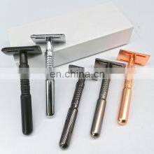 Colorful Matte Silver Stainless Steel Custom Double Edge Safety Shaving Razor for Men thumbnail-4