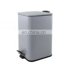 Square Kitchen Waste Bin Household Pedal Trash Can Bathroom Stainless Steel Pedal Bin thumbnail-3