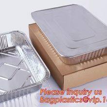 Rectangular Aluminium Foil Food Container, Airlines Fast Food Delivery, Reheating, Baking, Roasting, Meal Prep, GRAB To-Go thumbnail-5