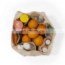 Custom Logo Printed Eco Friendly Canvas Tote Bag Cotton Shopping Bag for Markets Ecobag for Vegetable Reusable Mesh Bag thumbnail-3