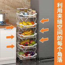 Floor Multi - Layer Movable Kitchen Shelf Vegetable Rack Toilet Storage Rack thumbnail-2