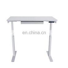 Rectangular White 1 Drawer Standing Desk With Adjustable Height Feature thumbnail-4