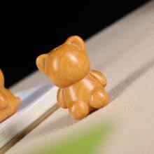 Woodcarving Wishing Bear Desktop Ornament
