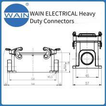 Wain Heavy-duty Connector, Corrosion-resistant, H24b-msf-2l/sc-pg21, Metal 24b Shell Rectangular Connector, Aviation Plug thumbnail-3