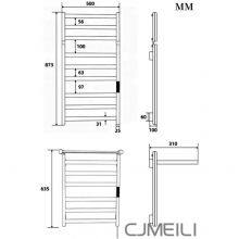 Bathroom Electric Heated Towel Rack, Towel Warmer for Bathroom, Wall Mounted Stainless Steel,4 Colours thumbnail-5