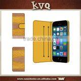 Stitching Yellow PU Leather Material Flip Wallet Case for Iphone 6 6 Plus thumbnail-2