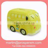 Colorful Ceramic Money Bank Bus Shape