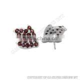 Rhodolite Garnet Fish Earrings,sterling Silver Jewelry Handcrafted,gemstone Jewelry India thumbnail-2