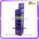 Custom floor display Snacks floor display purple cardboard display