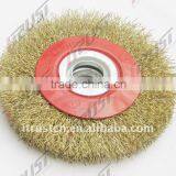 Wheel Brush With Brass Plated Wire, or Steel Wire