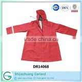 hot sale high quality long waterproof pu raincoat Ladies PU Rain jackets