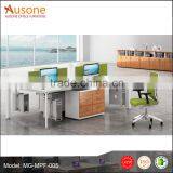 Office Partition Workstation Computer Desk Willow Tabletop 4 Seats Furniture China Supplier