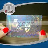 Custom transparent hologram overlays for id cards holographic overlay for pvc cards