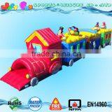 Hot Sell Kids Inflatable Train Obstacle Course Equipment,outdoor Obstacle Course Entertainment Equipment for Children Supplier's Choice