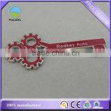 Custom Key Shaped Metal Red Enamel Promotional Pin Badge thumbnail-1