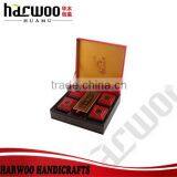 High-end Fabric Tea Box With Gold Lining