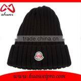 Custom Logo and Branded Long Knitted Beanie Hat Cotton and Acrylic Plain Beanie Cap Wholesale thumbnail-1
