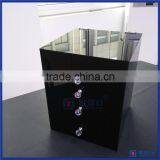 Clean Black Polished Acrylic With Wholesale Acrylic Makeup Organizer With Drawers thumbnail-4