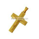 Latest Design Fashion Jewelry Gold Plated Stainless Steel Jesus Cross Necklace Pendant thumbnail-4