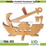 High Quality Cheap Custom Animal Shape Bamboo Wine Rack ,hanging Wine Glass Rack for Decoration thumbnail-5