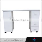 Fast delivery simple& classic design beauty salon furniture functional convenient nail table with exhaust fan