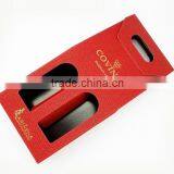 Corrugated Paper Carrier Box Wine Paper Box With Die-cut Handle