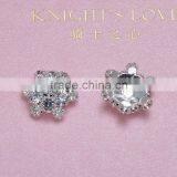 (M0328) 17mm Rhinestone Embellishment, Arch Shape, no Loop at Back, All Clear Crystals thumbnail-2