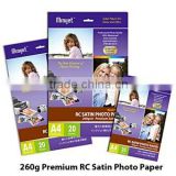 RC double side & double side soft satin inkjet photo paper (300gsm, RC base, dye&pigment ink)
