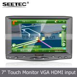 7 inch tft panel vga video audio input 4-wire resistive touch lcd hdmi monitor