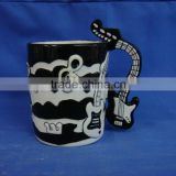 ODM guitar handle ceramic music mug